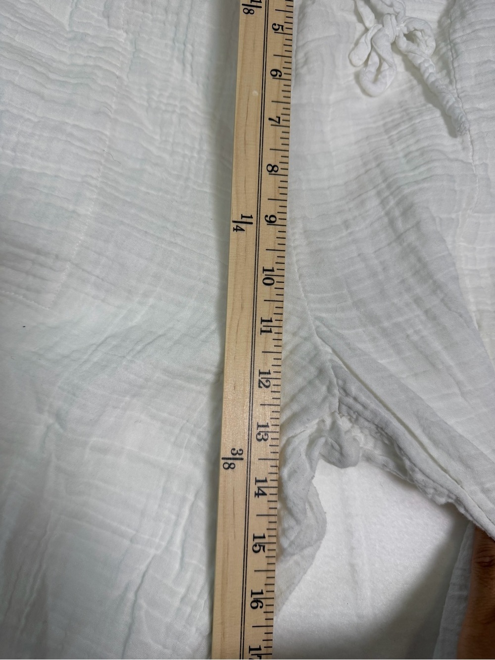 Faherty White Wide-Leg Gauze Drawstring Pants 100% organic cotton - Picture 4 of 8